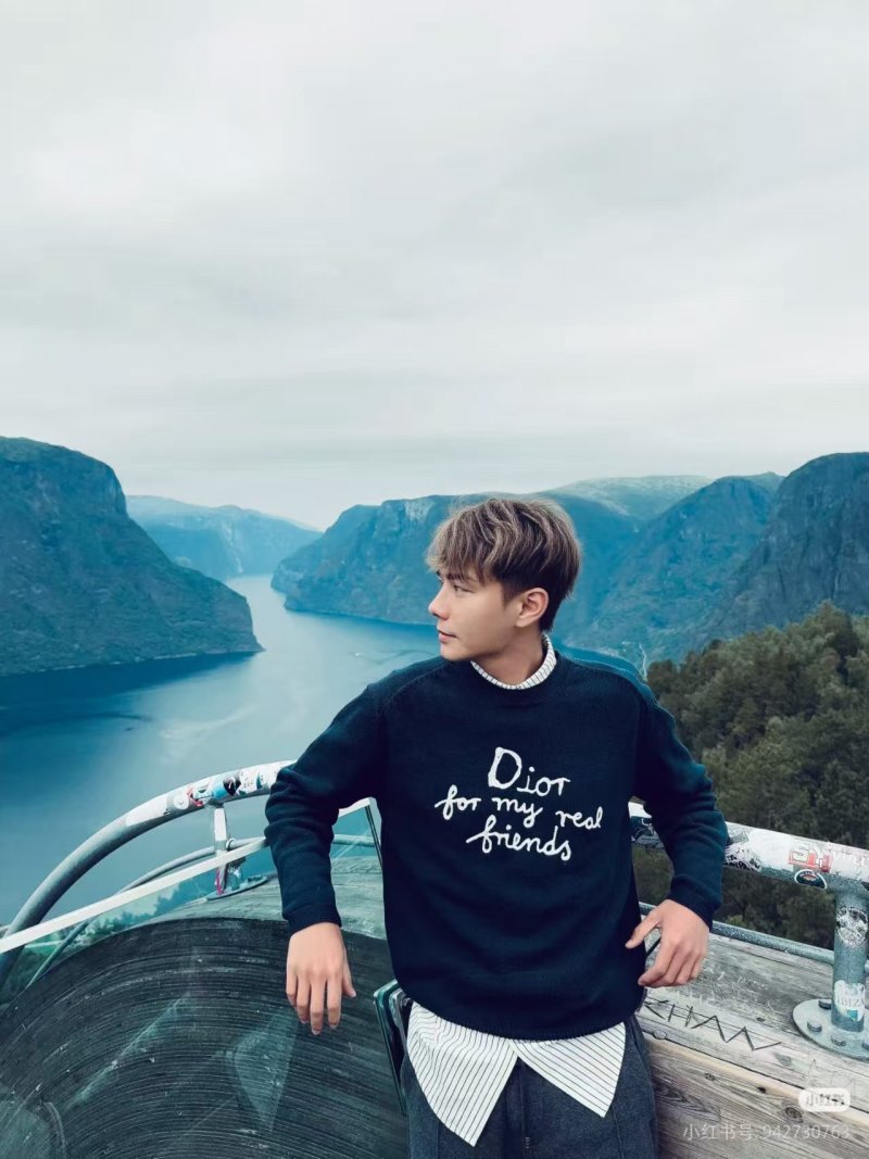 Black Graphic Text Crew Neck Sweater view