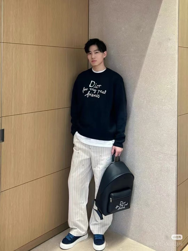 Black Graphic Text Crew Neck Sweater view