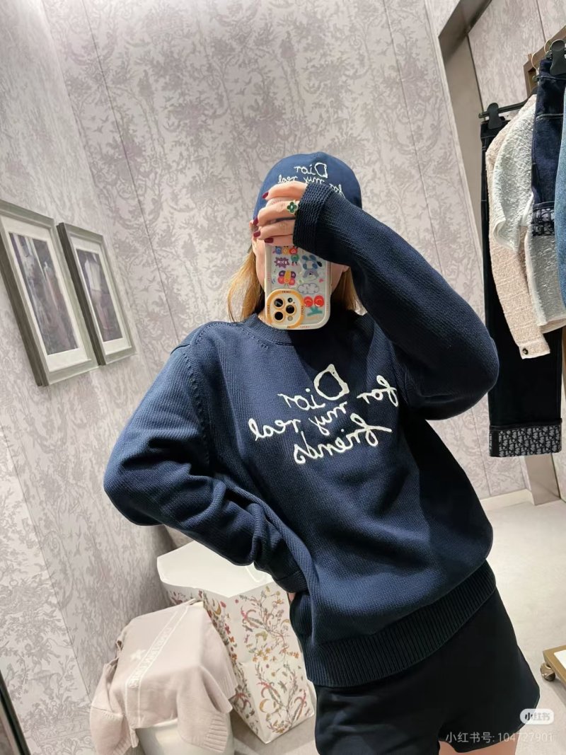 Black Graphic Text Crew Neck Sweater view