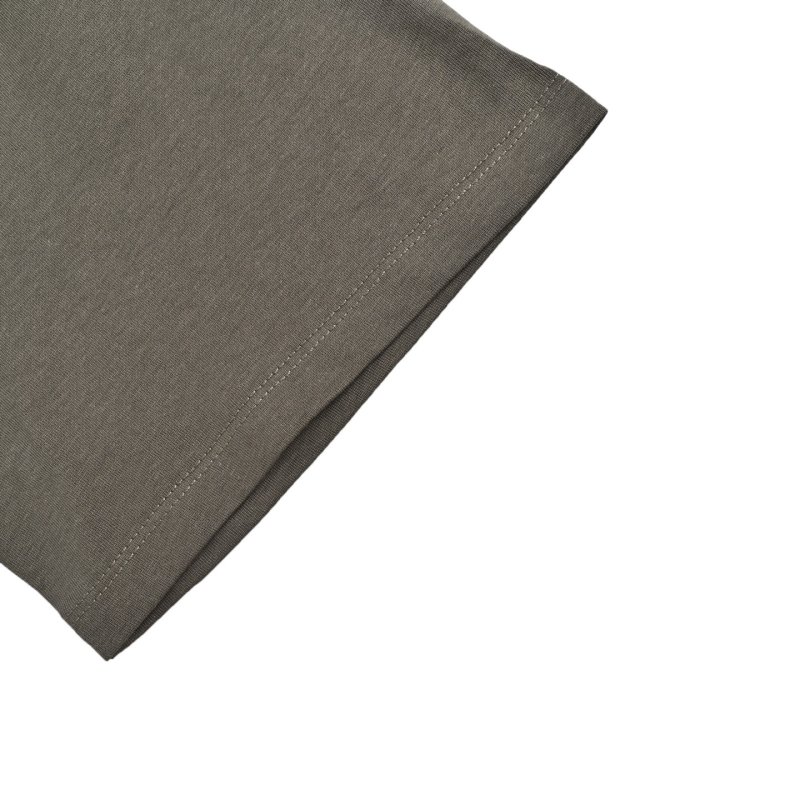 Oversized Grey T-Shirt Dress with Minimalist Embroidery view