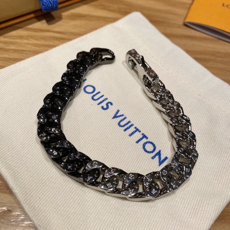 Louis Vuitton Two-Tone Cuban Chain Bracelet