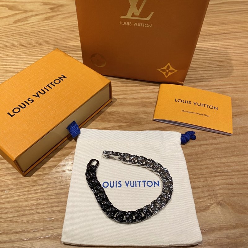 Louis Vuitton Two-Tone Cuban Chain Bracelet view