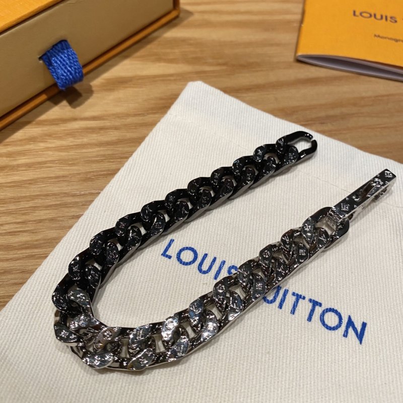 Louis Vuitton Two-Tone Cuban Chain Bracelet view