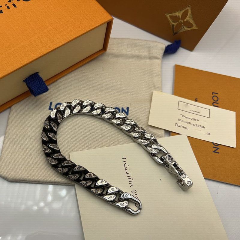 Louis Vuitton Two-Tone Cuban Chain Bracelet view