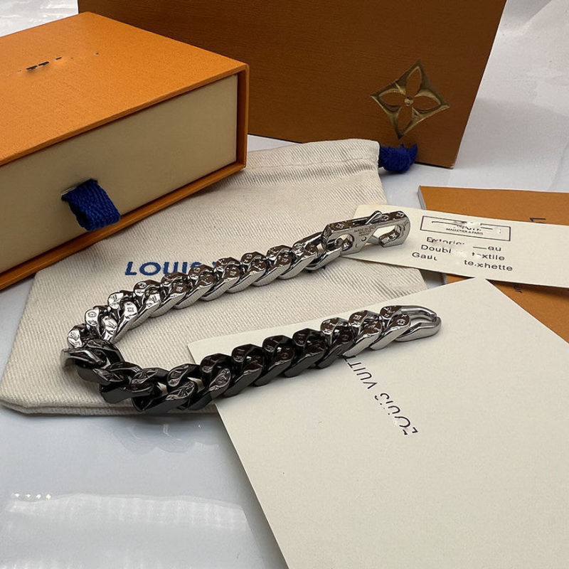 Louis Vuitton Two-Tone Cuban Chain Bracelet view