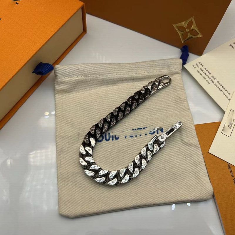 Louis Vuitton Two-Tone Cuban Chain Bracelet view