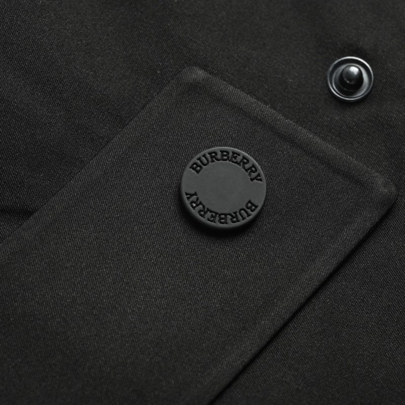 Black Hooded Down Jacket with Cargo Pockets view