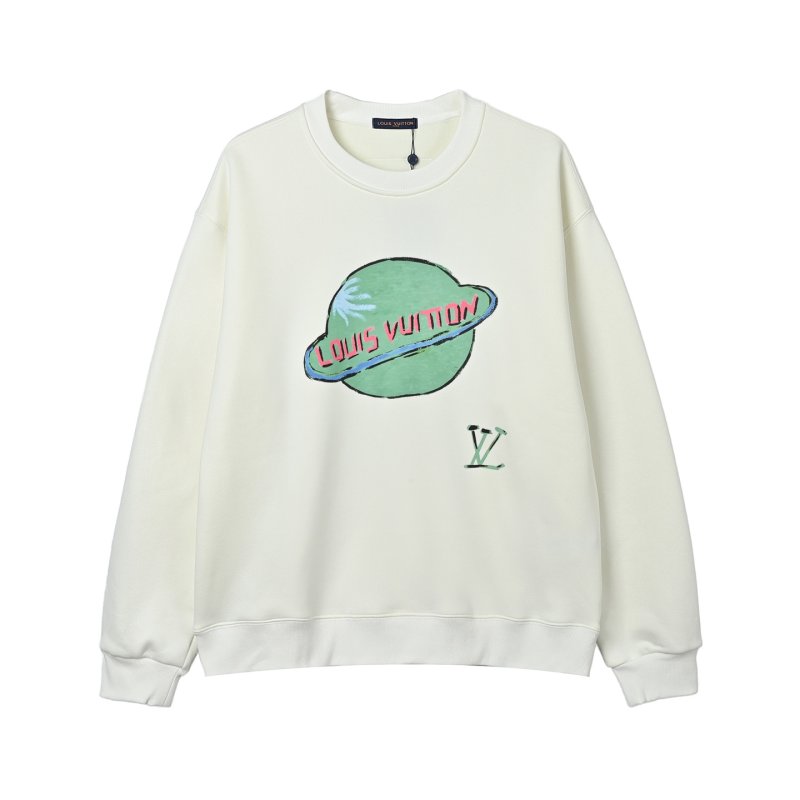 Louis Vuitton Planet Graphic White Hoodie view