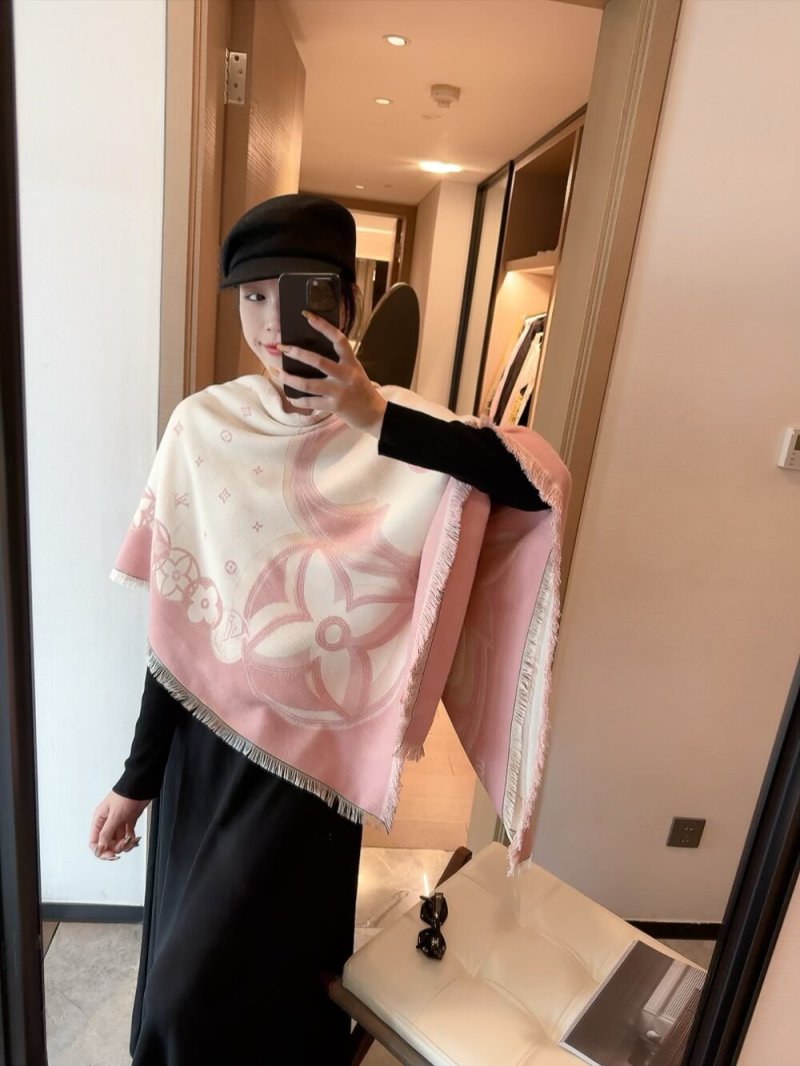 Louis Vuitton Monogram Border Square Scarf Pink 140x140cm view