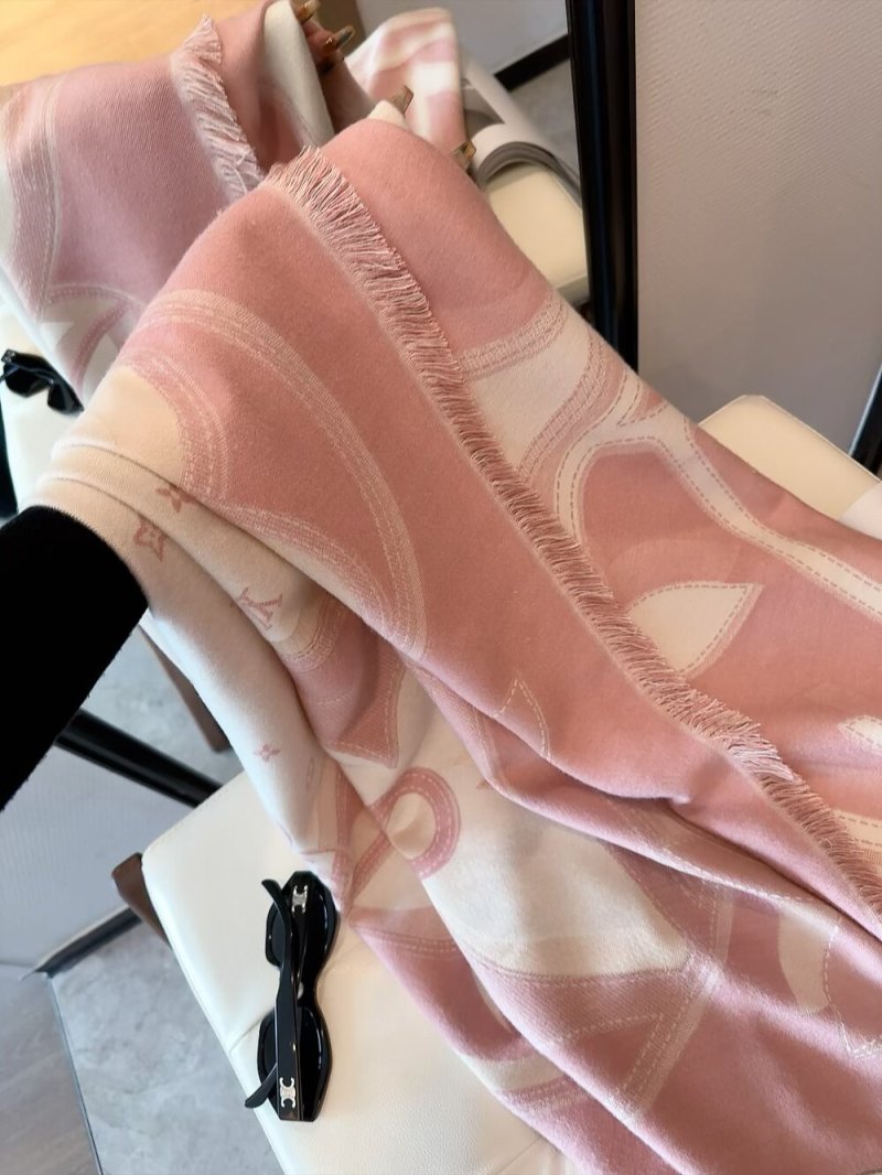 Louis Vuitton Monogram Border Square Scarf Pink 140x140cm view