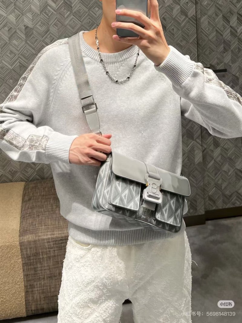 Cream Knit Sweater with Monogram Sleeve Stripe view