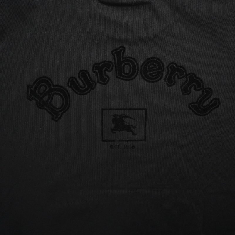Burberry Black Embroidered Logo T-Shirt view