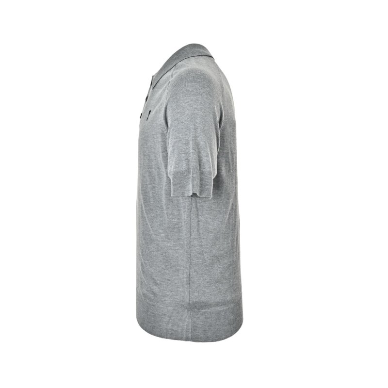 Ami Grey Knit Polo Shirt view
