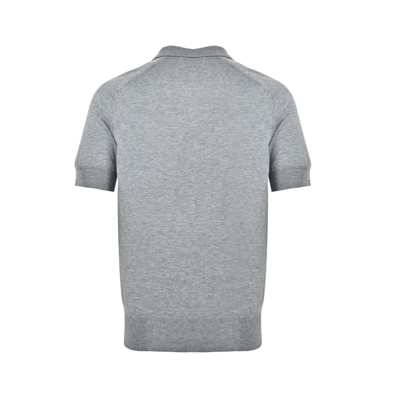 Ami Grey Knit Polo Shirt view