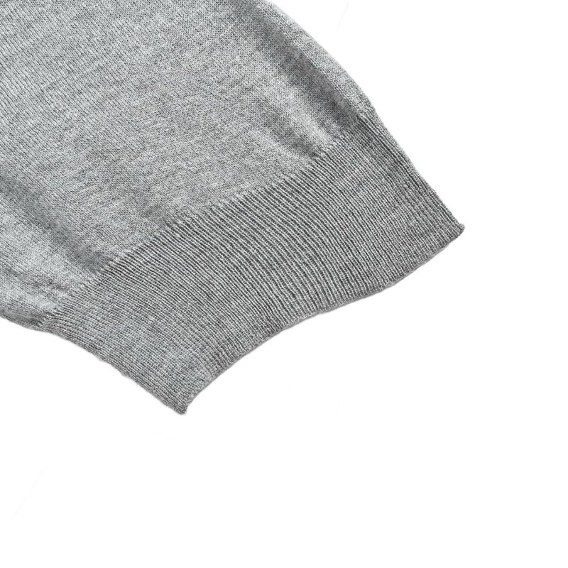Ami Grey Knit Polo Shirt view
