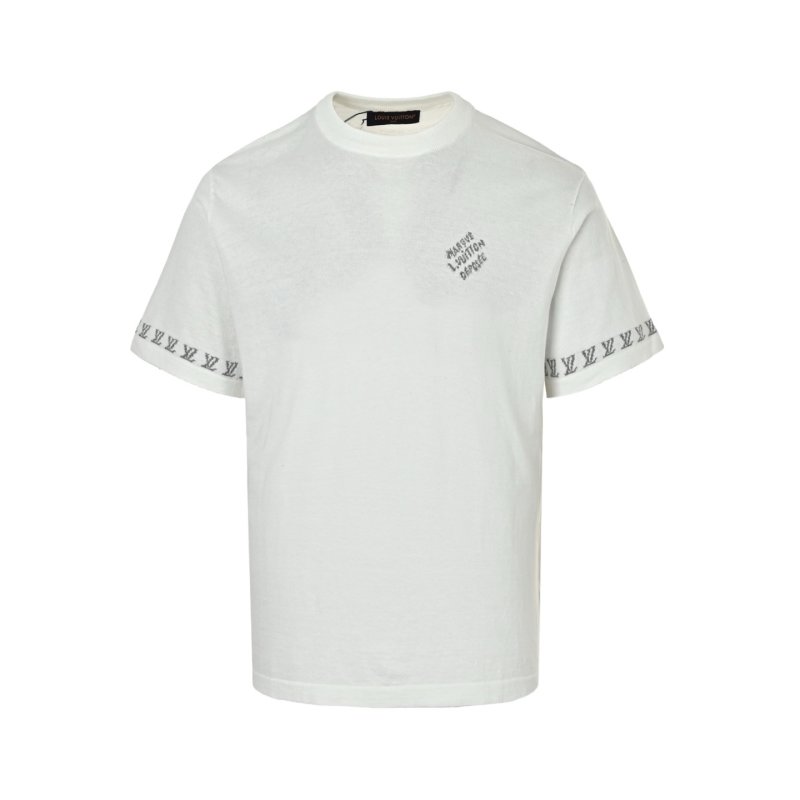 Louis Vuitton Cream Logo T-Shirt with Sleeve Tape view