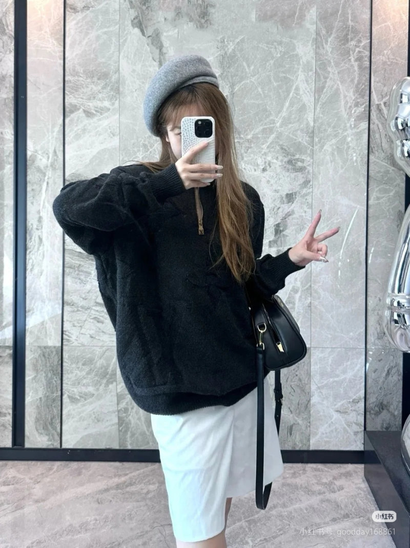 Charcoal Half-Zip Knit Sweater view