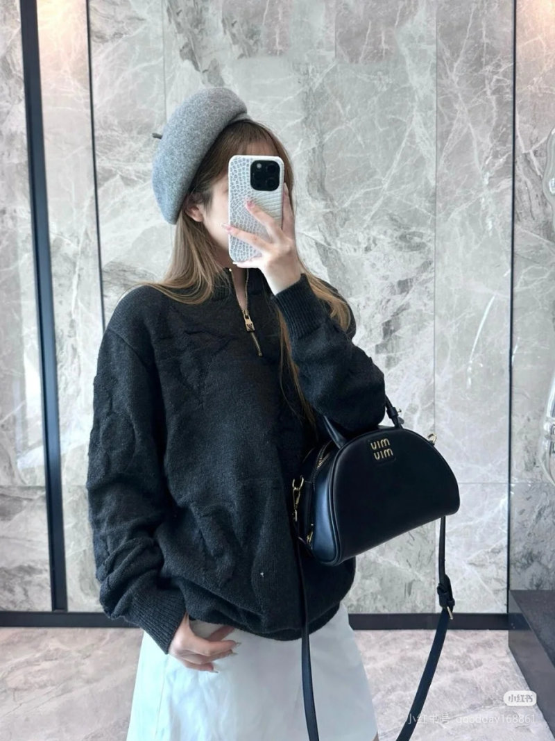Charcoal Half-Zip Knit Sweater view
