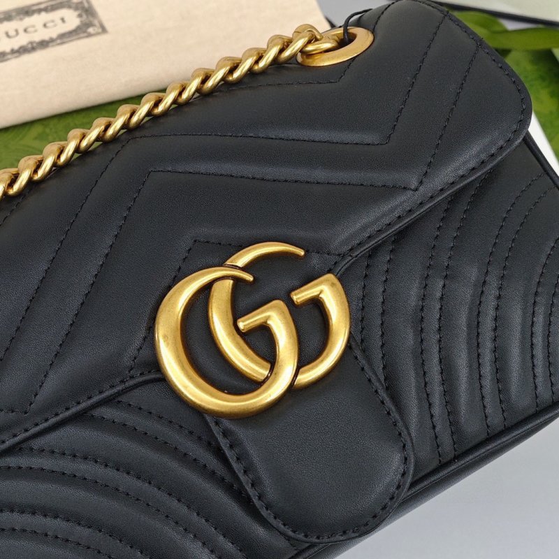 Gucci GG Marmont Black Quilted Shoulder Bag view