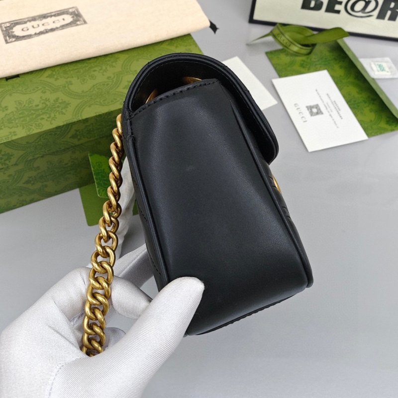 Gucci GG Marmont Black Quilted Shoulder Bag view