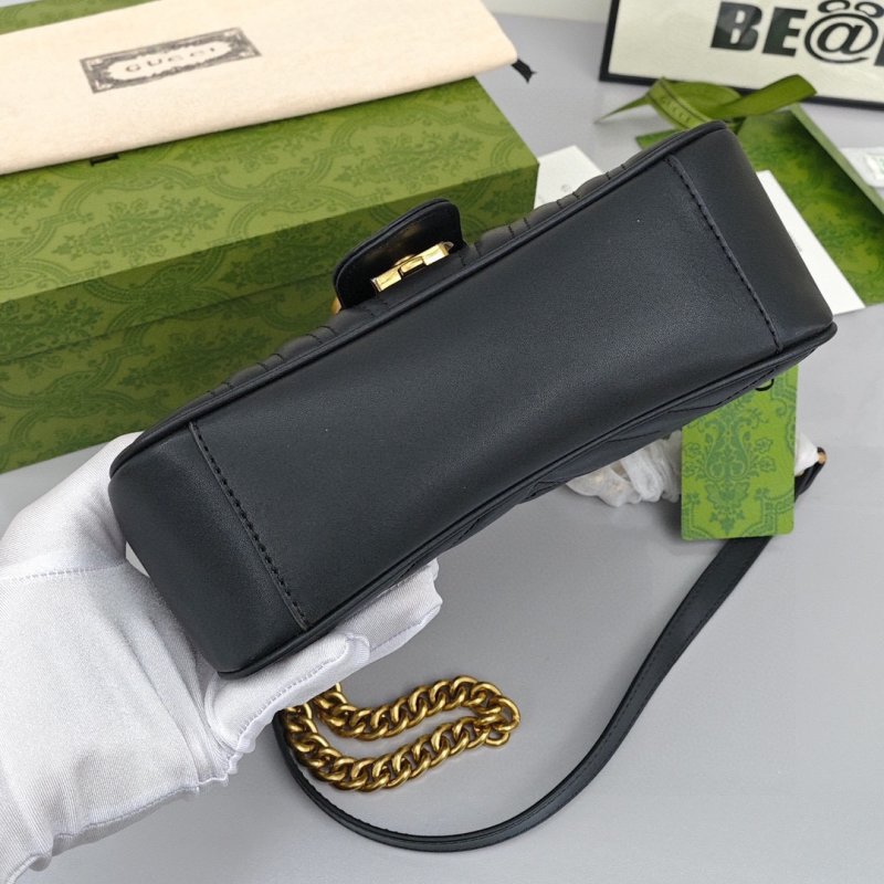 Gucci GG Marmont Black Quilted Shoulder Bag view