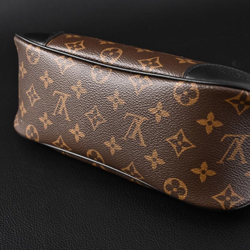 Louis Vuitton Boulogne Monogram Canvas Black Leather Shoulder Bag view