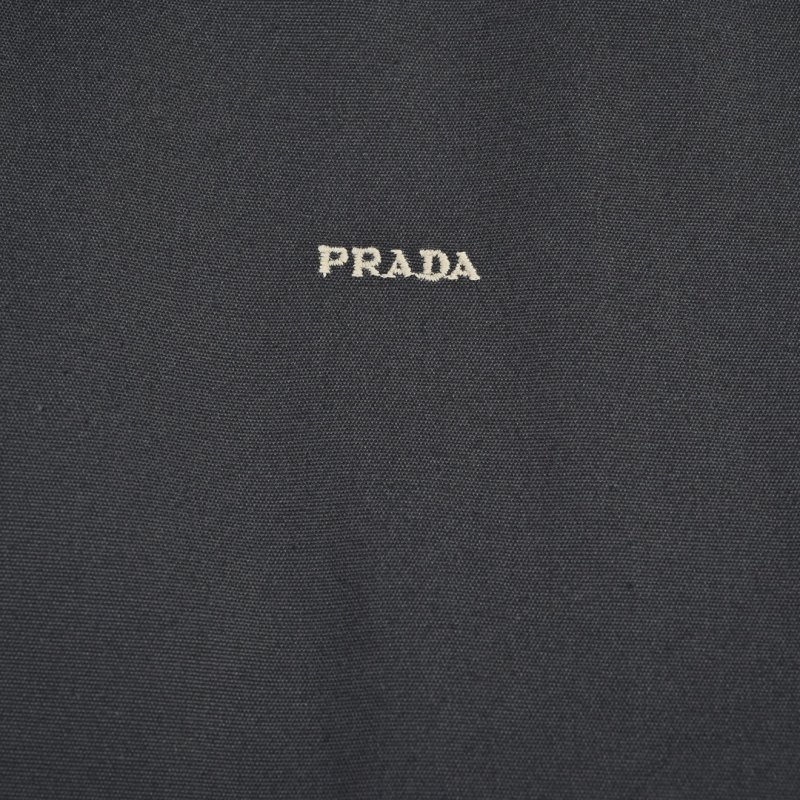Prada Grey Nylon Zip Harrington Jacket view
