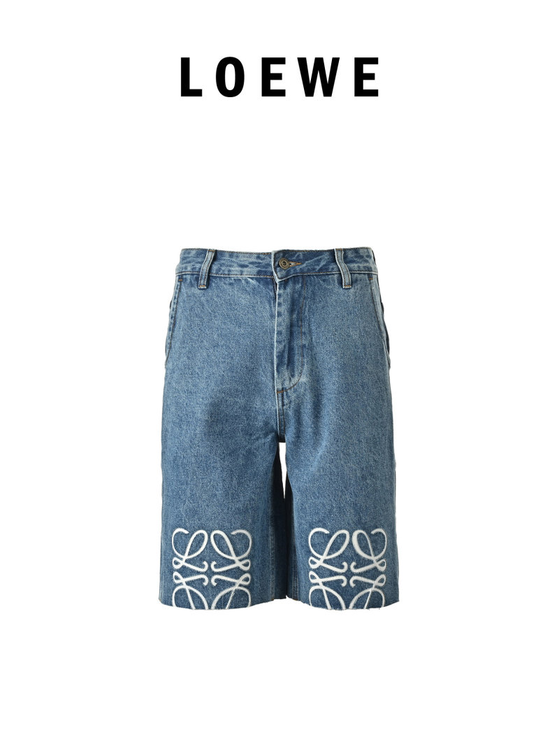Loewe Anagram Denim Shorts Blue view