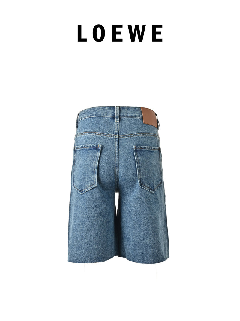 Loewe Anagram Denim Shorts Blue view