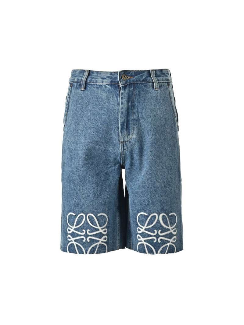 Loewe Anagram Denim Shorts Blue view