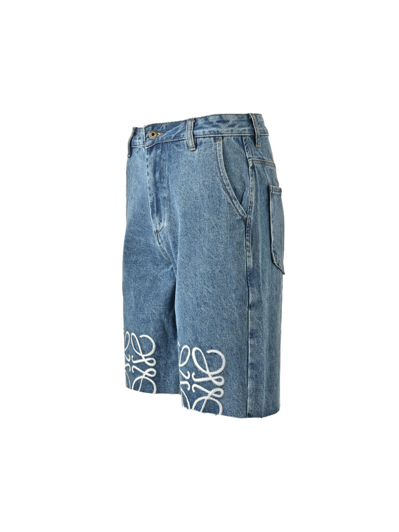 Loewe Anagram Denim Shorts Blue view