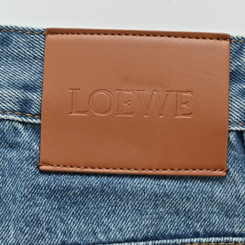 Loewe Anagram Denim Shorts Blue view
