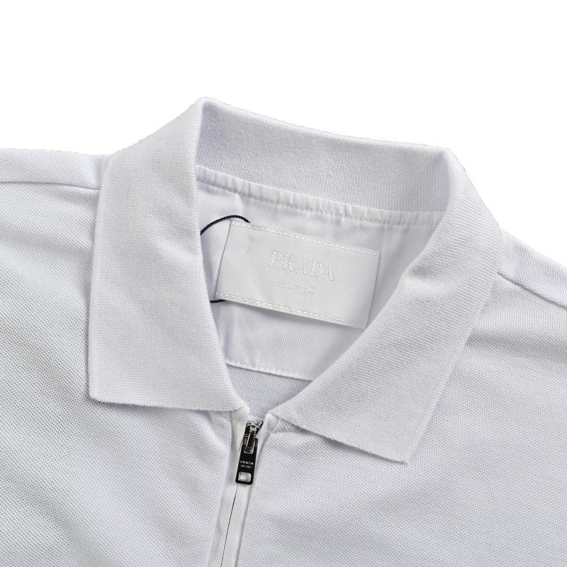 Prada White Short-Sleeve Polo Shirt view