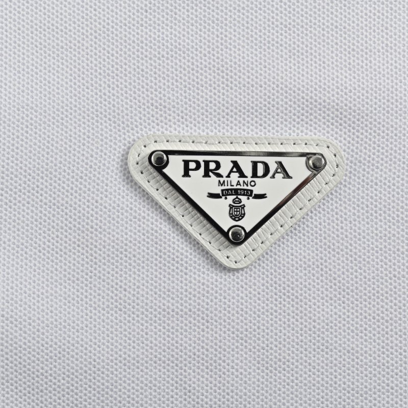 Prada White Short-Sleeve Polo Shirt view