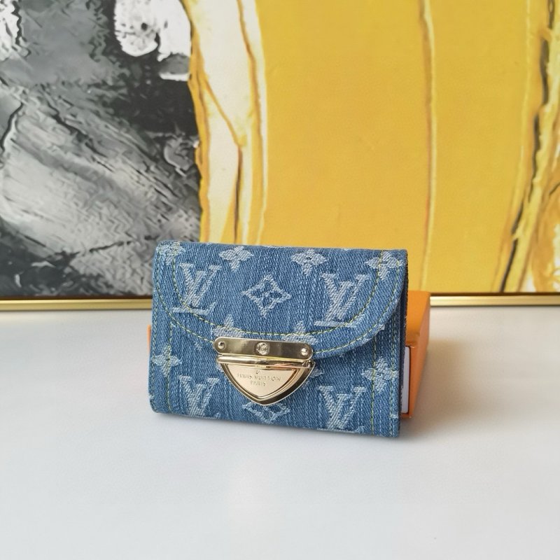 Louis Vuitton Portefeuille Victorine Denim Monogram Wallet