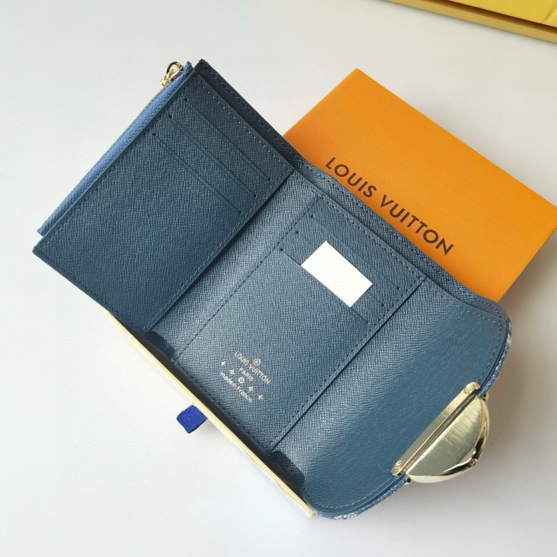 Louis Vuitton Portefeuille Victorine Denim Monogram Wallet view
