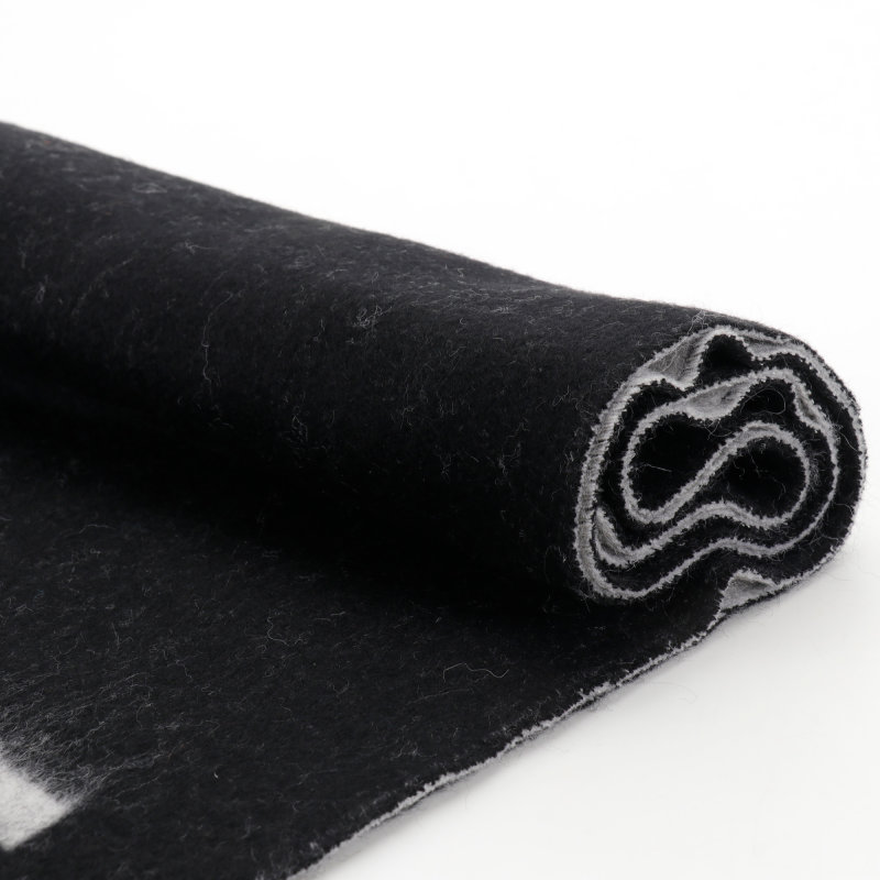 Louis Vuitton LV Logo Wool Cashmere Scarf Black view