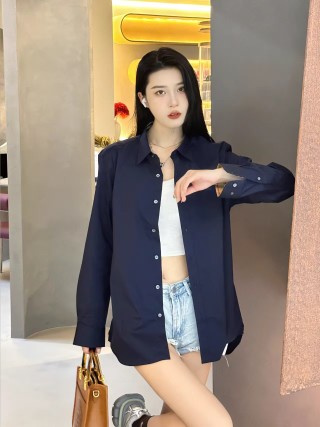 Lacoste Navy Long-Sleeve Button-Up Shirt view 5