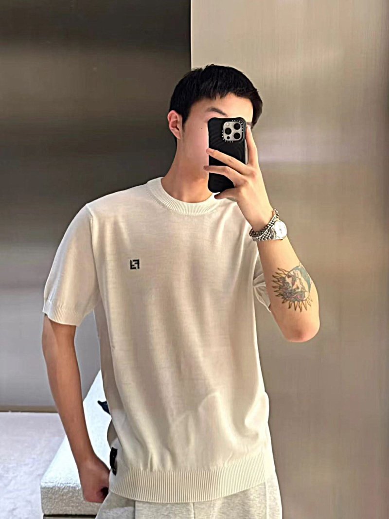 Cream Minimalist Logo Short Sleeve T-Shirt
