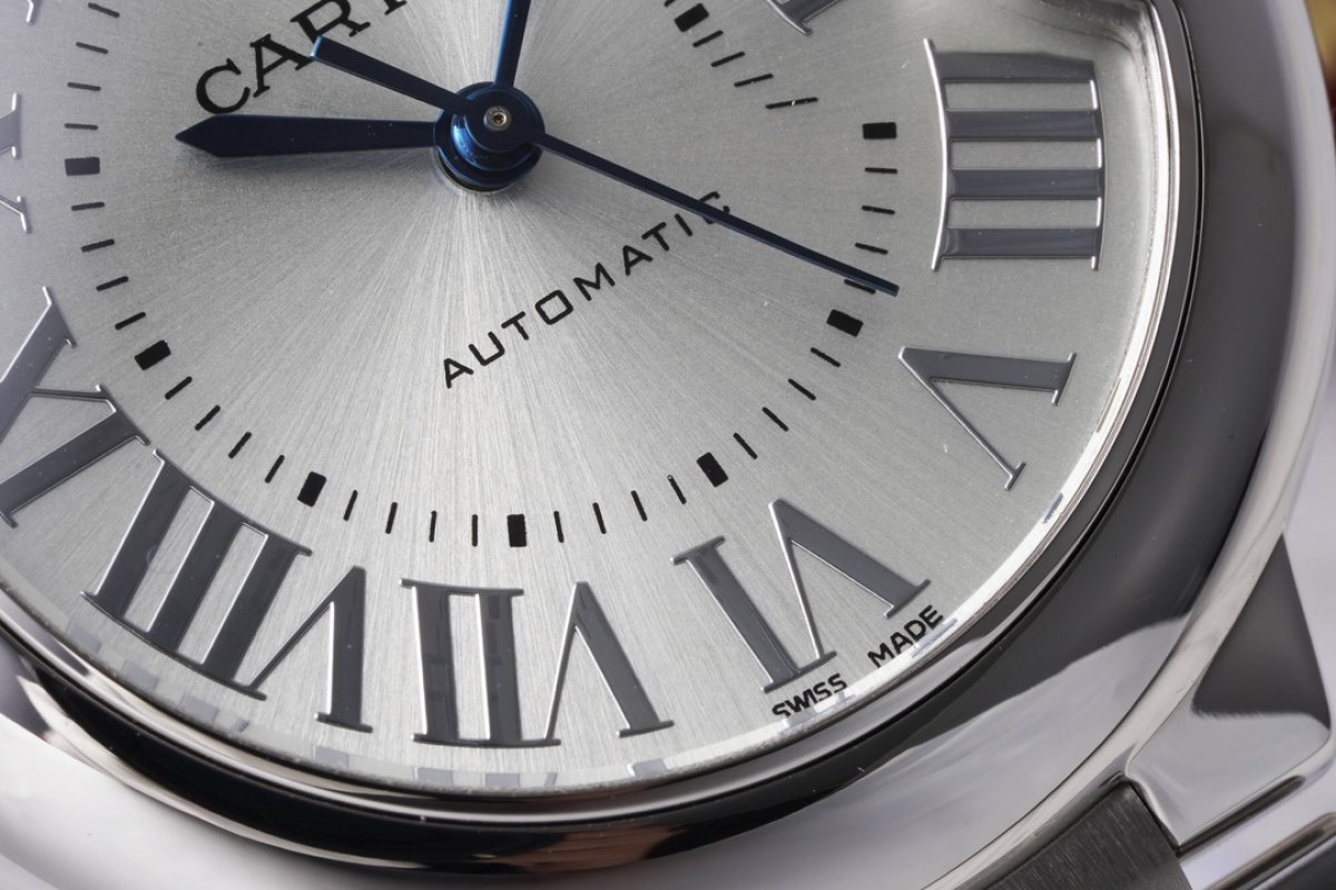 Cartier Ballon Bleu 33mm Steel Watch Roman Dial view