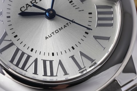 Cartier Ballon Bleu 33mm Steel Watch Roman Dial view 5