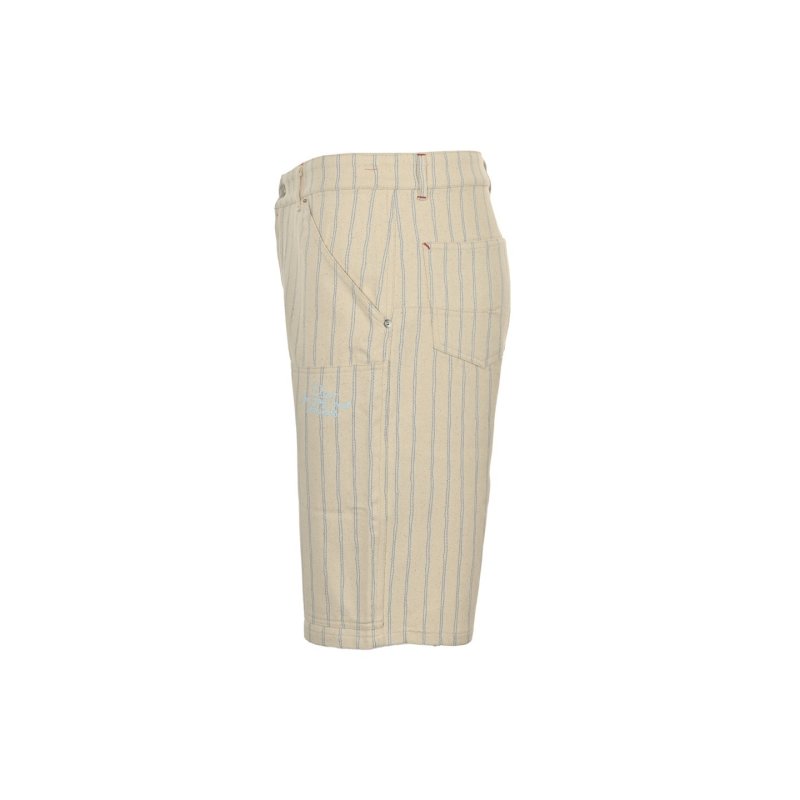 White Fitted Shorts with Minimalist Design view