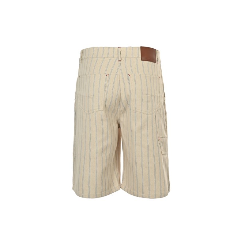 White Fitted Shorts with Minimalist Design view