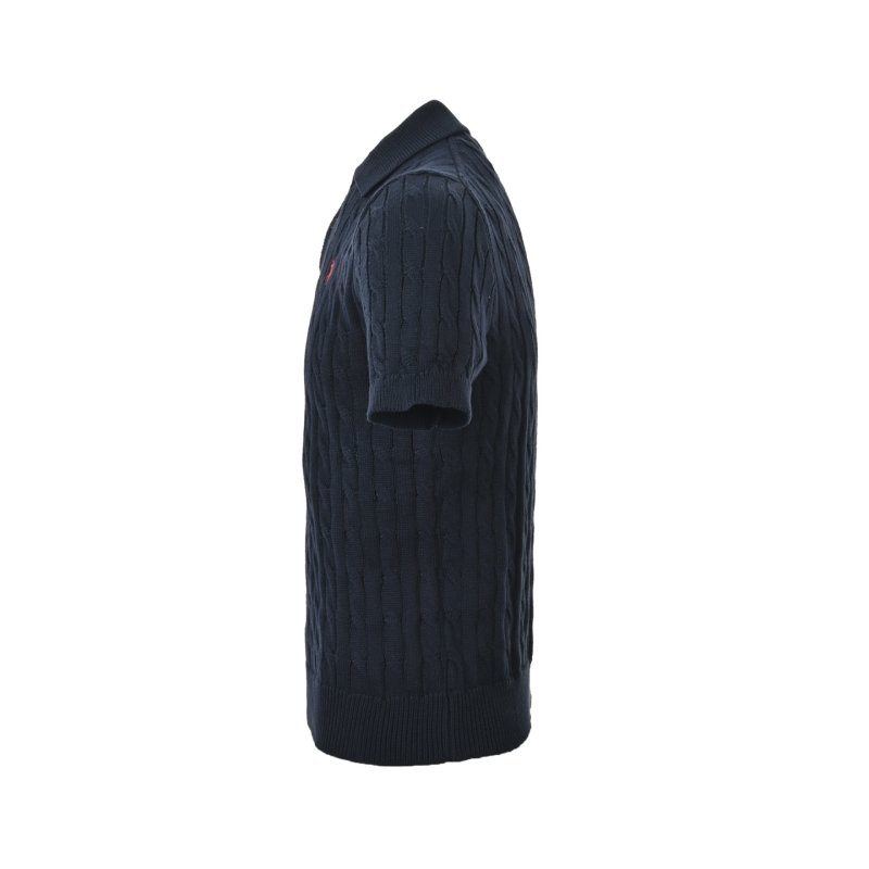 Ralph Lauren Navy Ribbed Short Sleeve Polo T-Shirt view