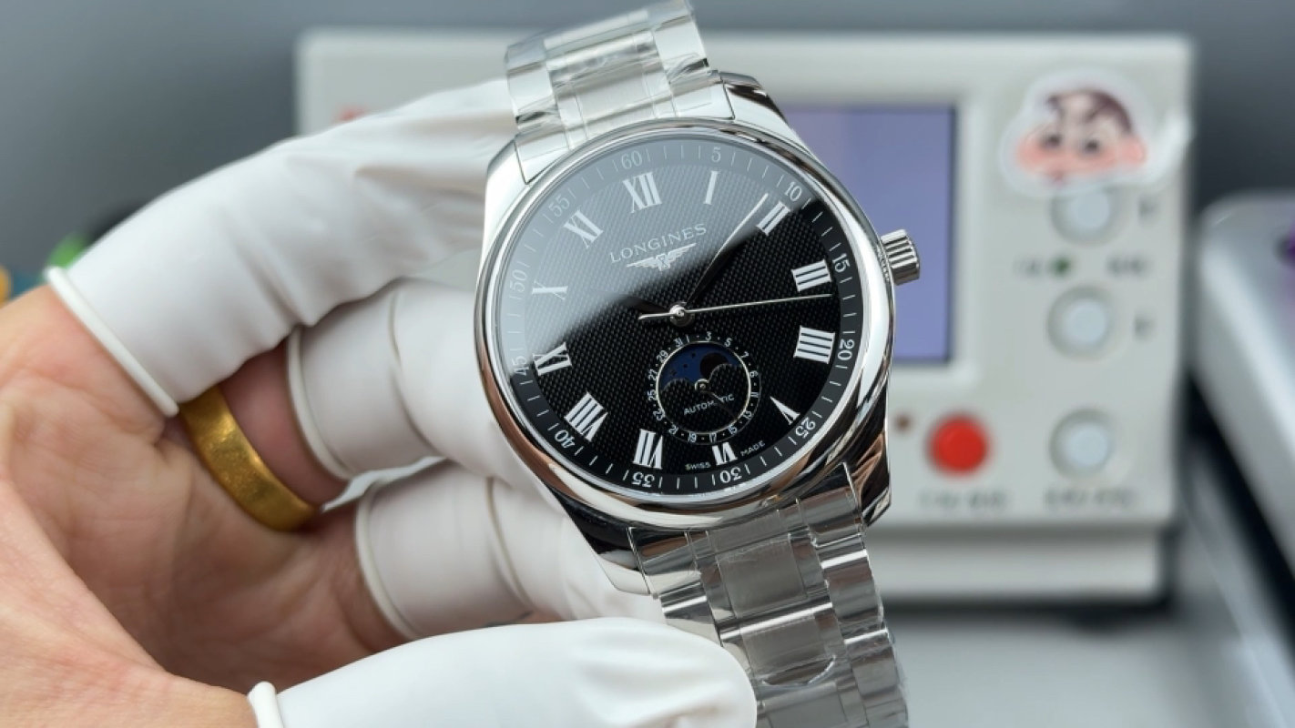 Longines Master Collection Moon Phase 40mm Silver Watch