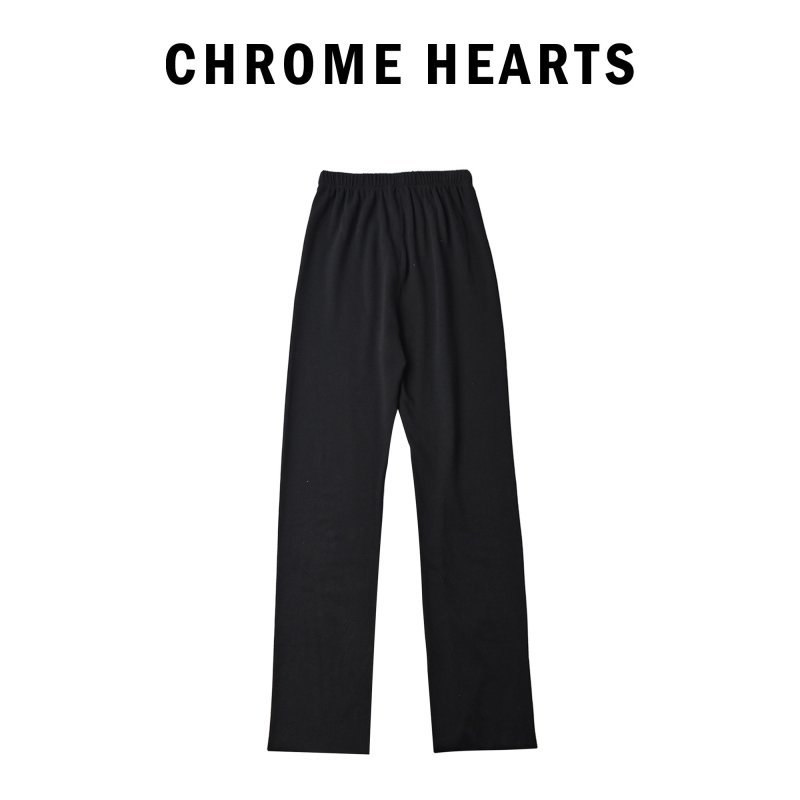 Chrome Hearts Black Wide-Leg Sweatpants with Embroidered Cross view