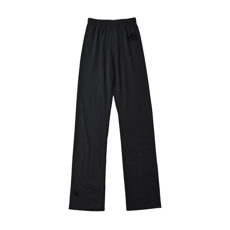 Chrome Hearts Black Wide-Leg Sweatpants with Embroidered Cross view