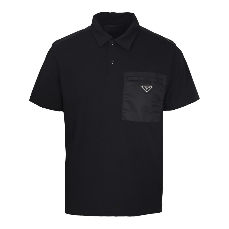 Prada Black Short Sleeve Polo Shirt view
