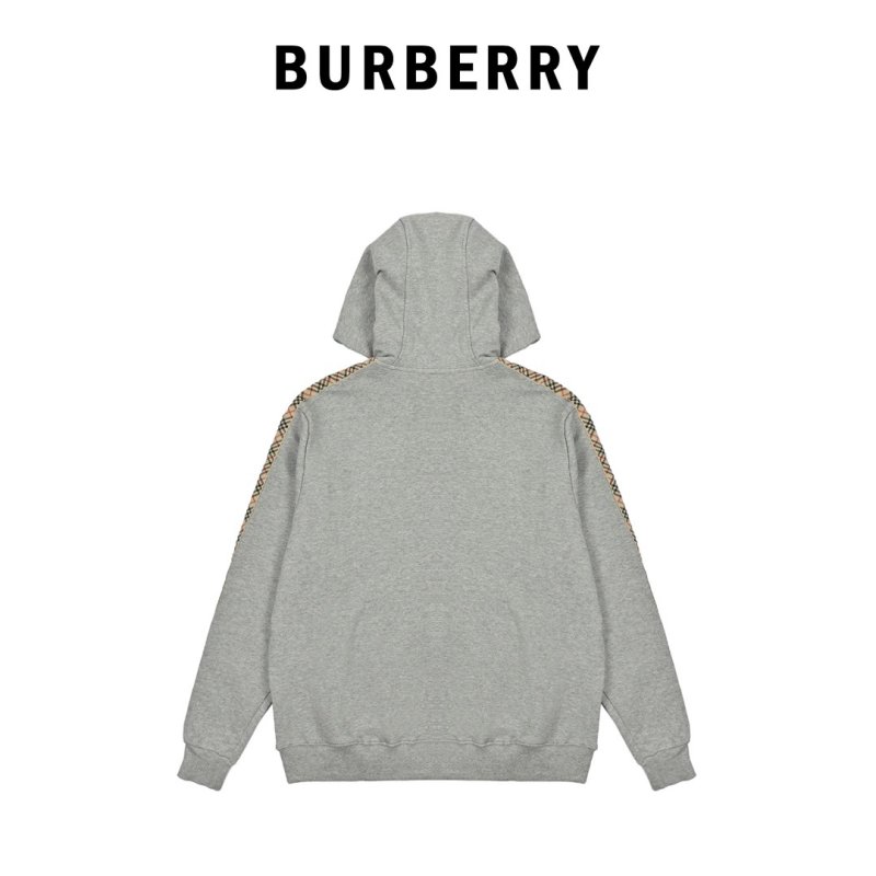 Burberry Check Grey Zip Hoodie view