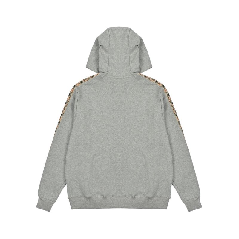 Burberry Check Grey Zip Hoodie view
